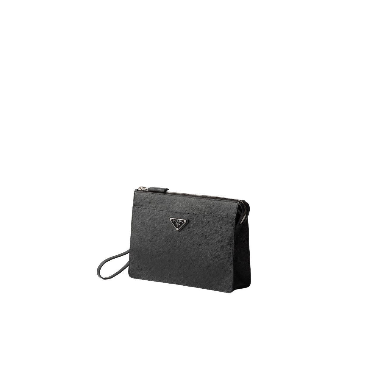 Prada PRADA $2600 Black Saffiano Leather Pouch Bag New & Authentic Size ONE SIZE - 2 Thumbnail