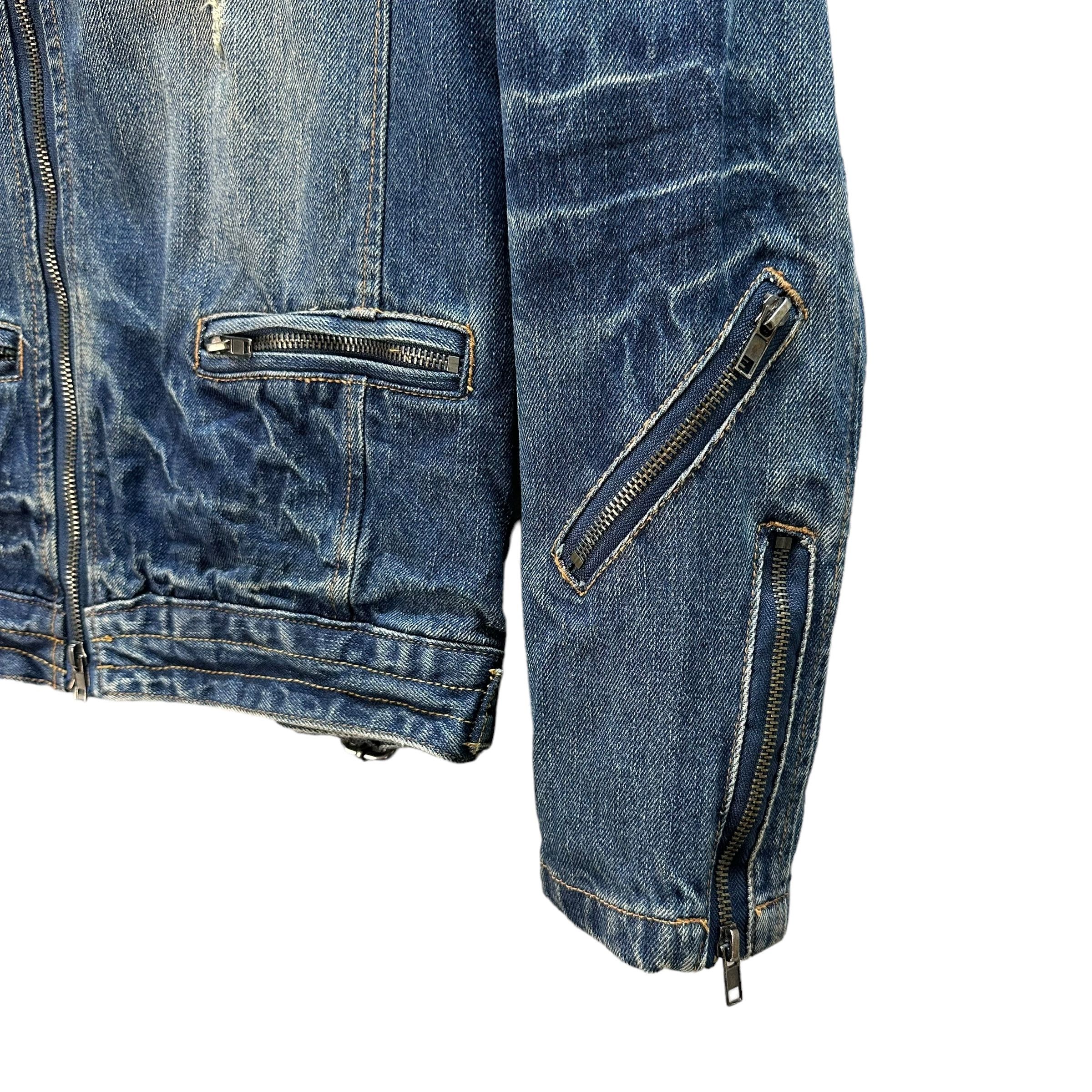 Japanese Brand Berning Sho Black Label Double Collar Denim Jacket #A27-0620 Size US M / EU 48-50 / 2 - 6 Thumbnail