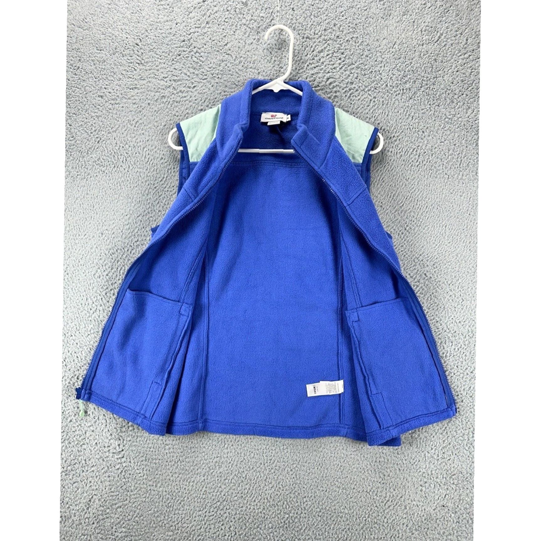 Vineyard Vines Vineyard Vines Vest Adult Medium Blue Colorblock Full Zip Fleece Pocket Mens Size US M / EU 48-50 / 2 - 3 Thumbnail