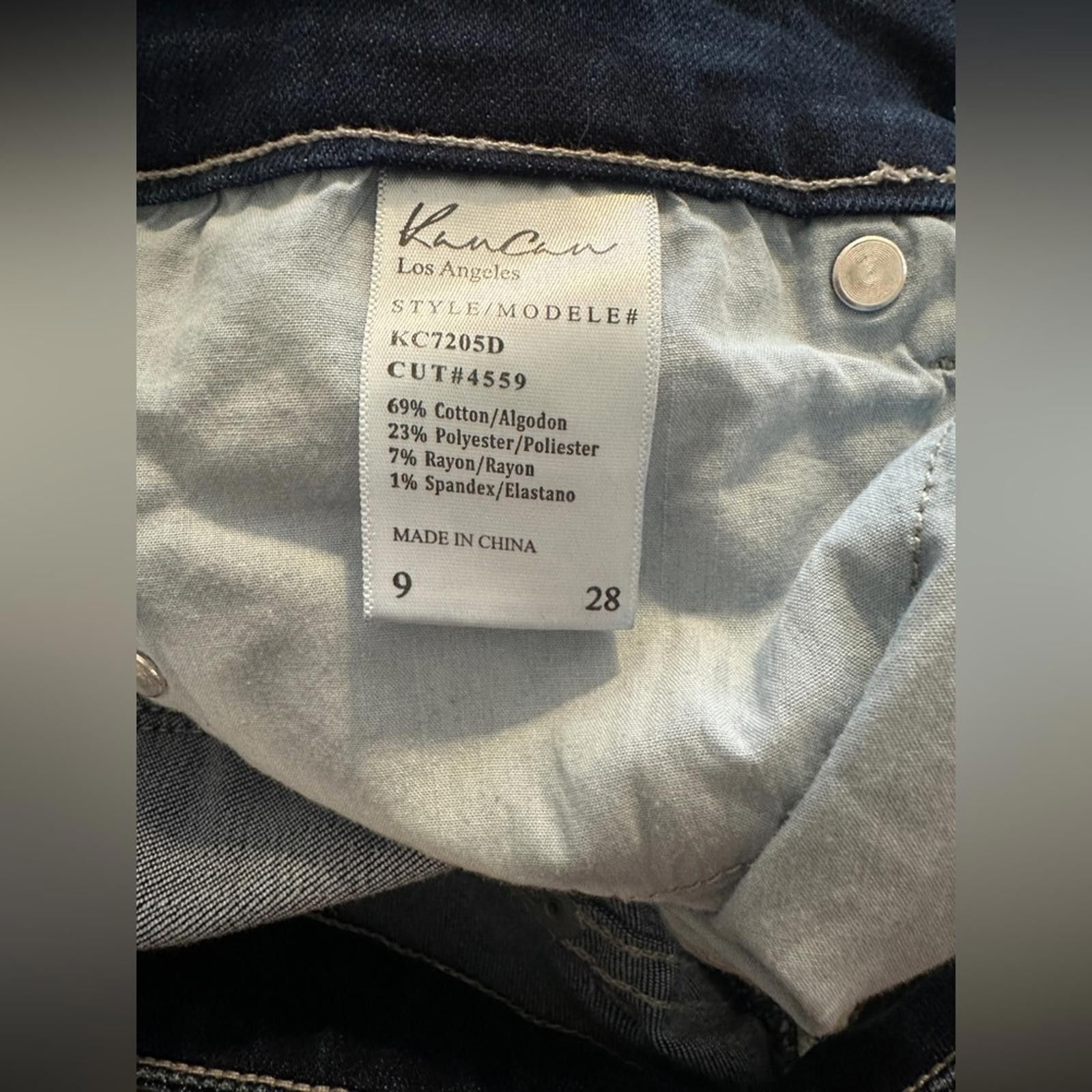 Kancan USA Kancan 28 9 Jeans Women’s stretch EUC Midrise Distressed Size 29" - 5 Thumbnail