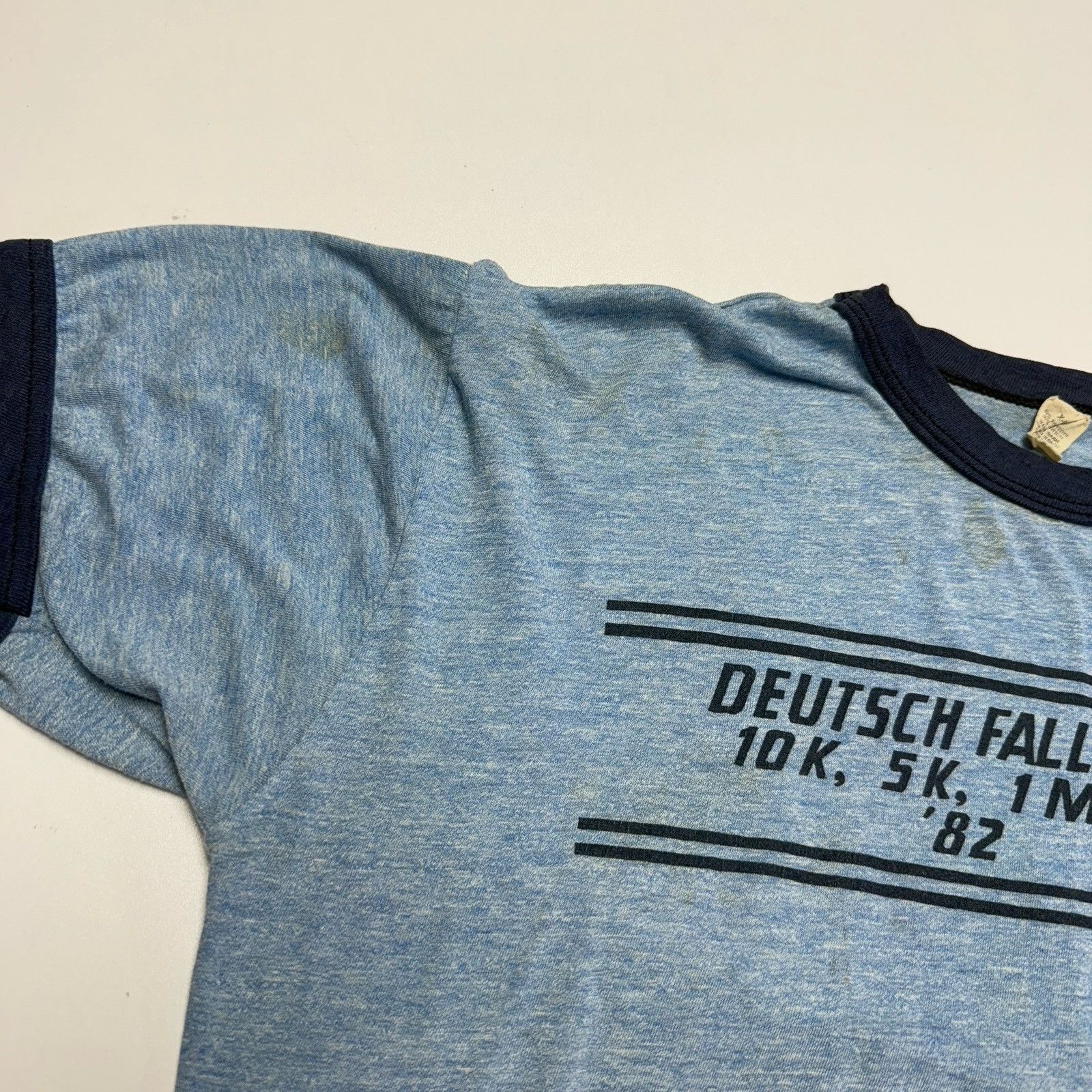 Vintage Vintage 80s Marathon Deutsch Ringer T Shirt Mens XL Size US XL / EU 56 / 4 - 4 Thumbnail