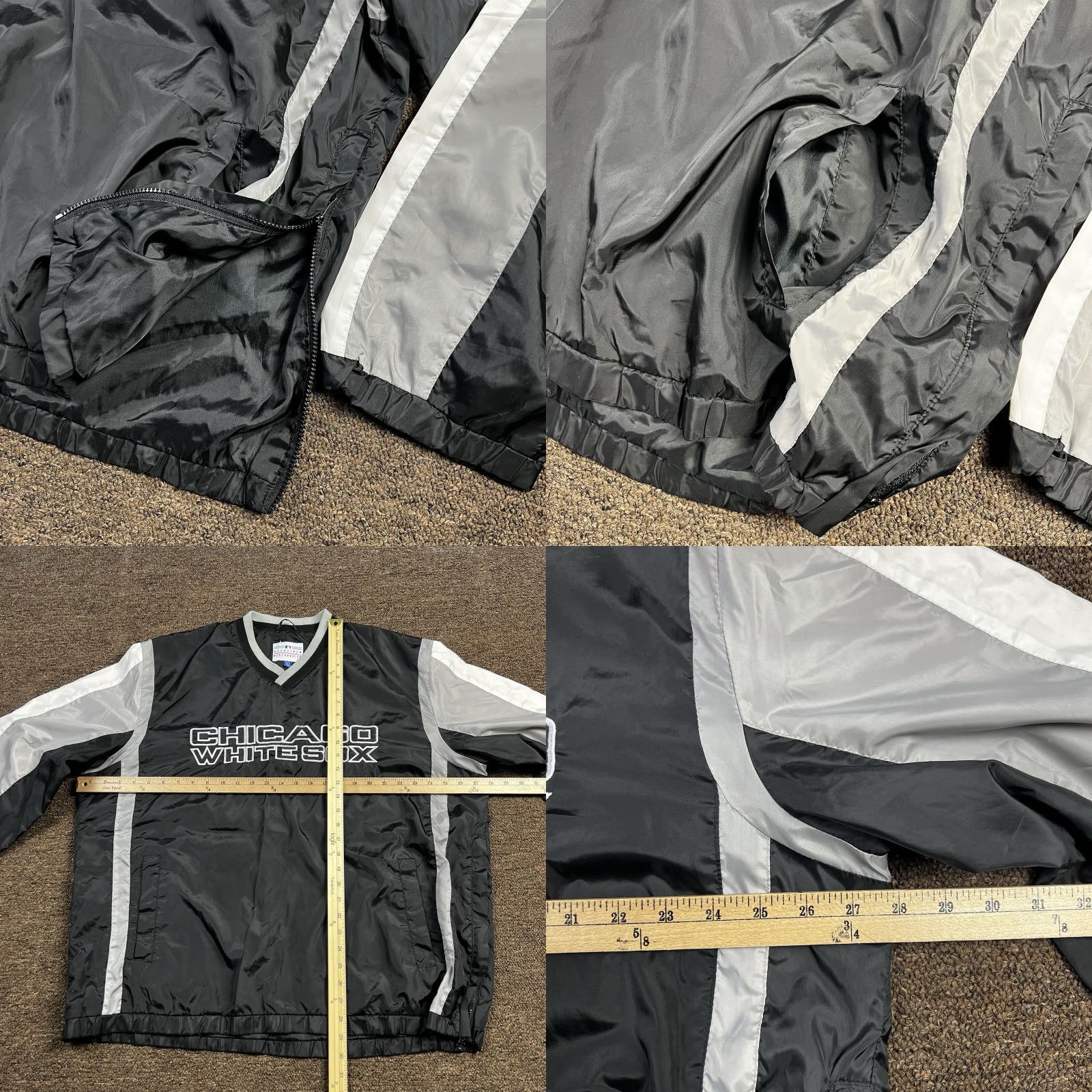 Vintage VINTAGE White Sox Windbreaker Jacket XL Embroidered Logo Baseball Sports Pockets Mens Size US XL / EU 56 / 4 - 8 Thumbnail