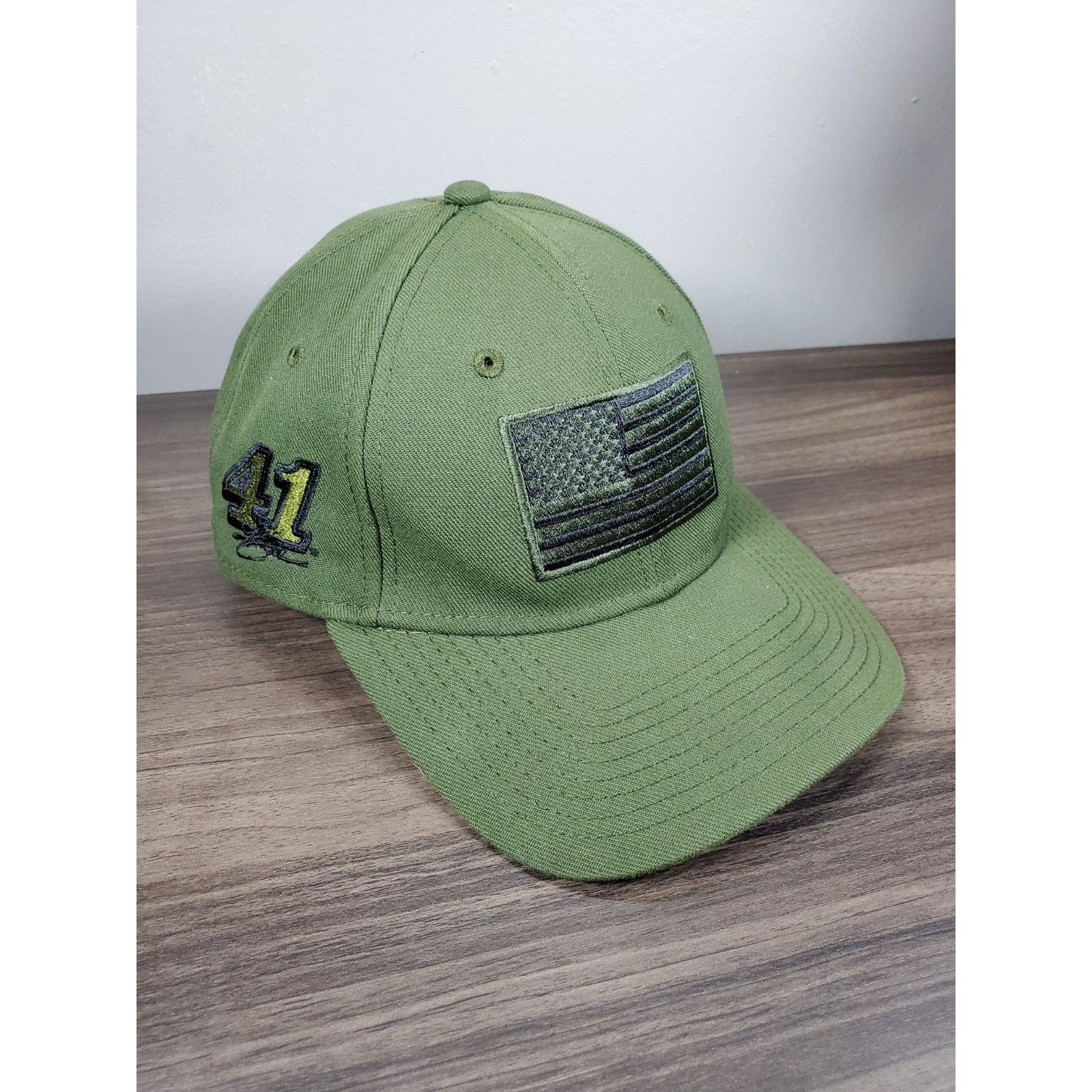 NASCAR × New Era Kurt Busch #41 Salute The Troops Hat Green USA Military Size ONE SIZE - 1 Thumbnail