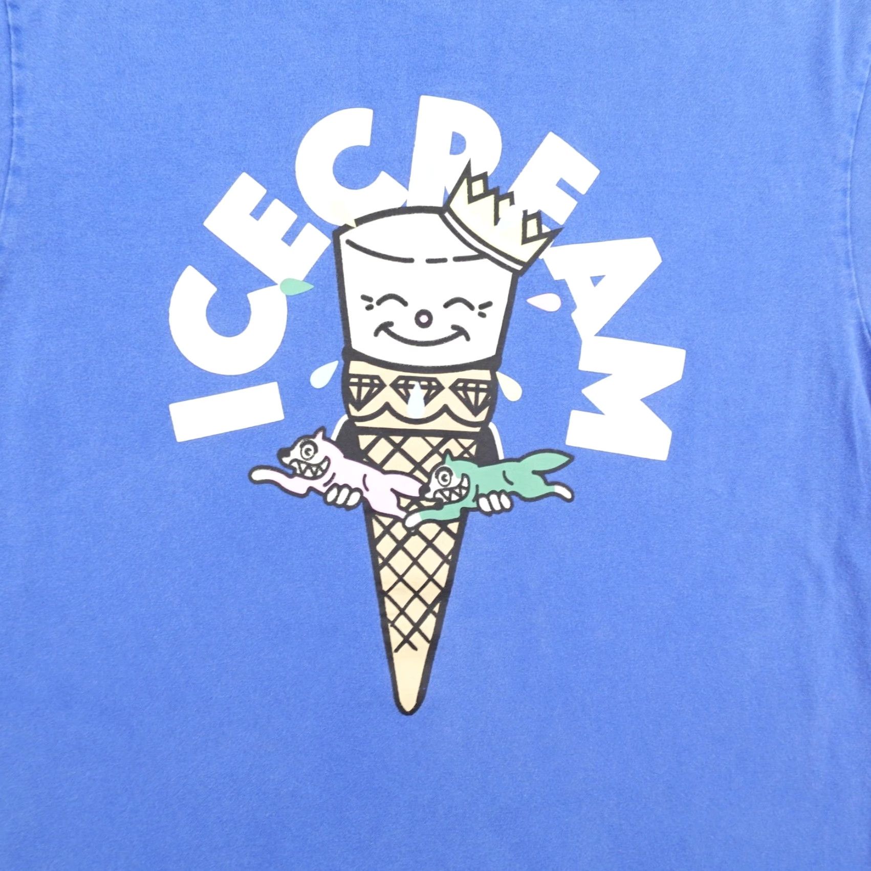 Vintage Icecream T-Shirt Mens XL Blue Cone Running Dogs Graphic Print Streetwear Skater BBC Tee Hip Hop Mens Size US XL / EU 56 / 4 - 2 Thumbnail