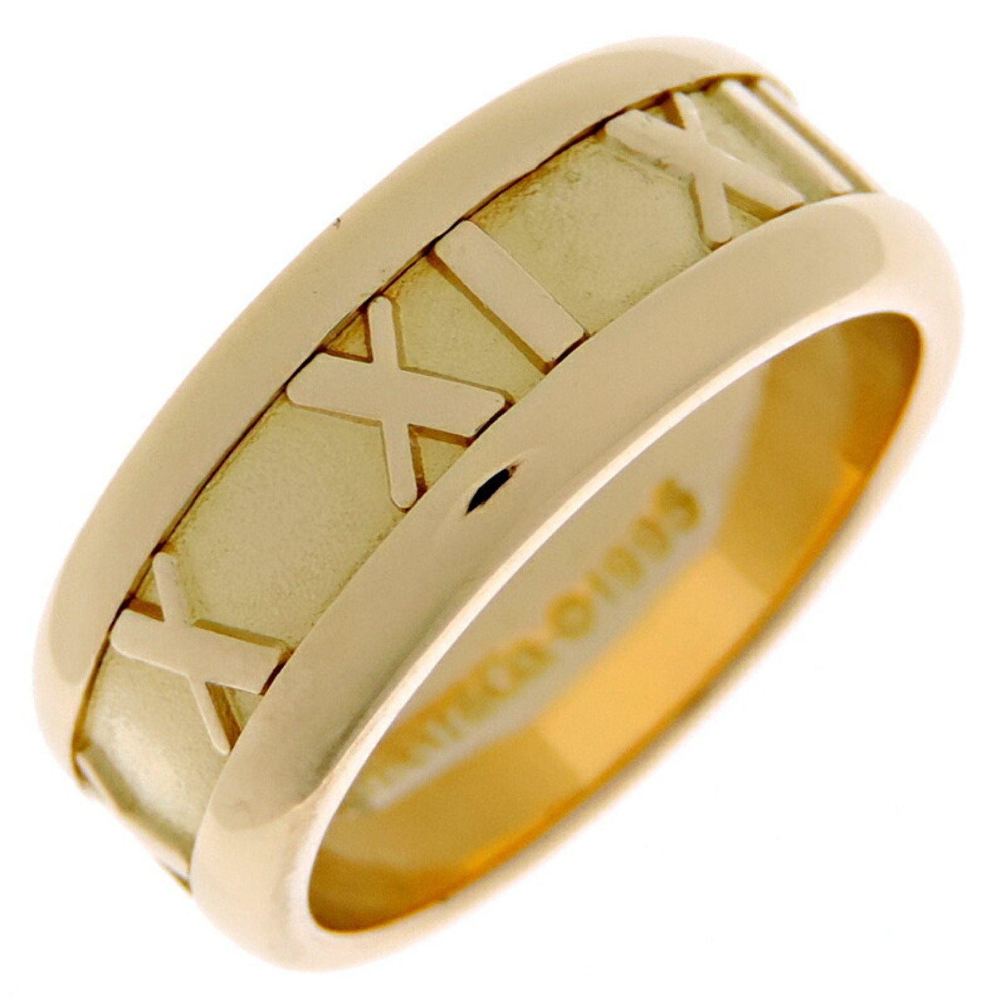 Tiffany Atlas ring for men and women, 750 yellow gold, size