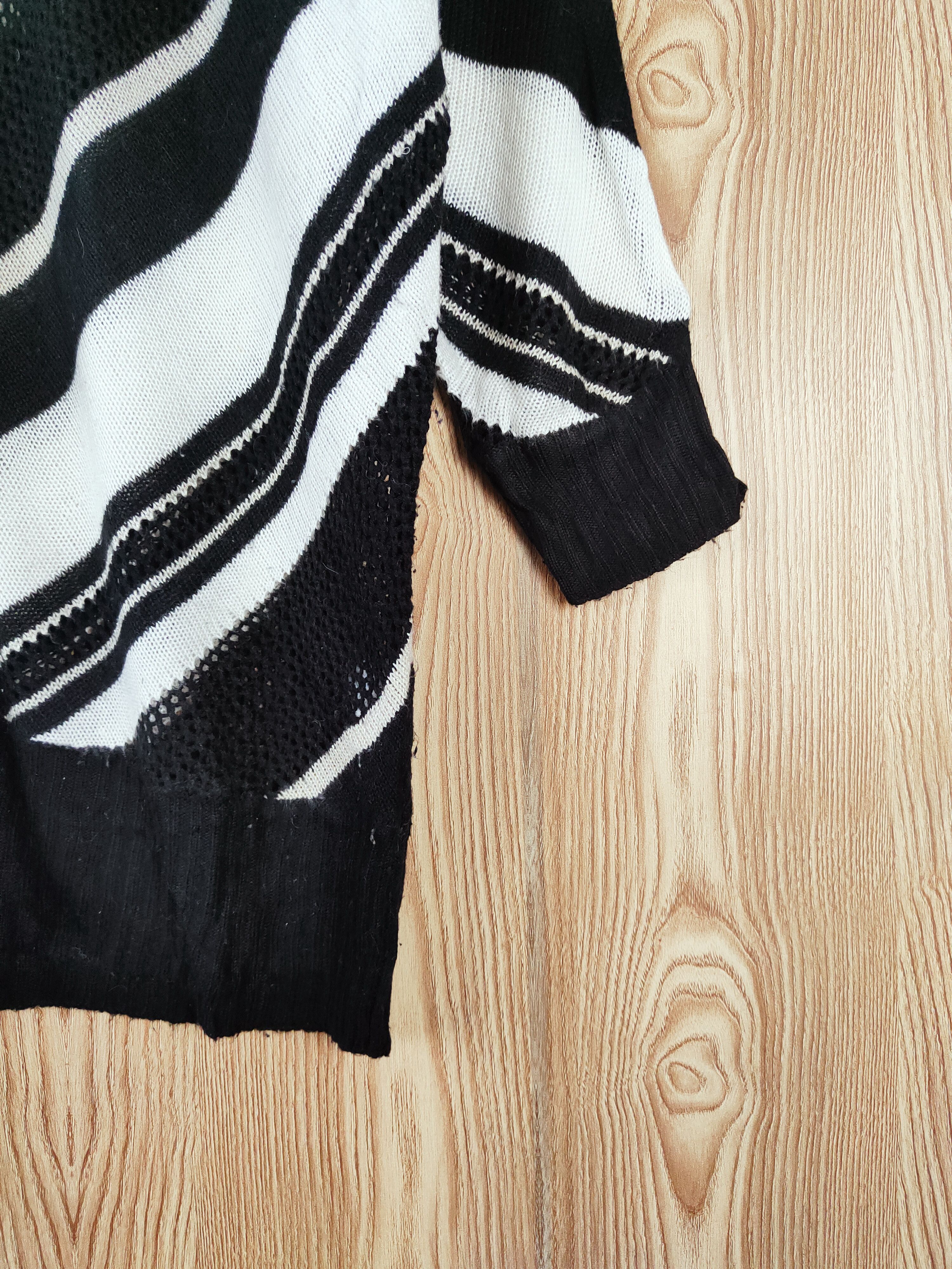 Homespun Knitwear × Japanese Brand × Vintage Healthy Karen Black White Knitwear Blouses #W476 Size XL / US 12-14 / IT 48-50 - 7 Thumbnail