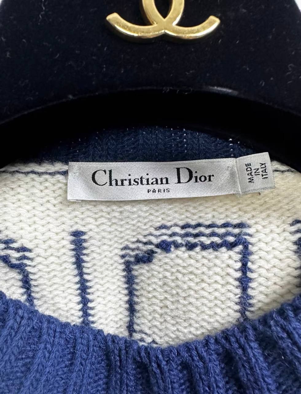 Dior Dior knitted wool sweater with a crew neck and logo Size XS / US 0-2 / IT 36-38 - 4 Thumbnail