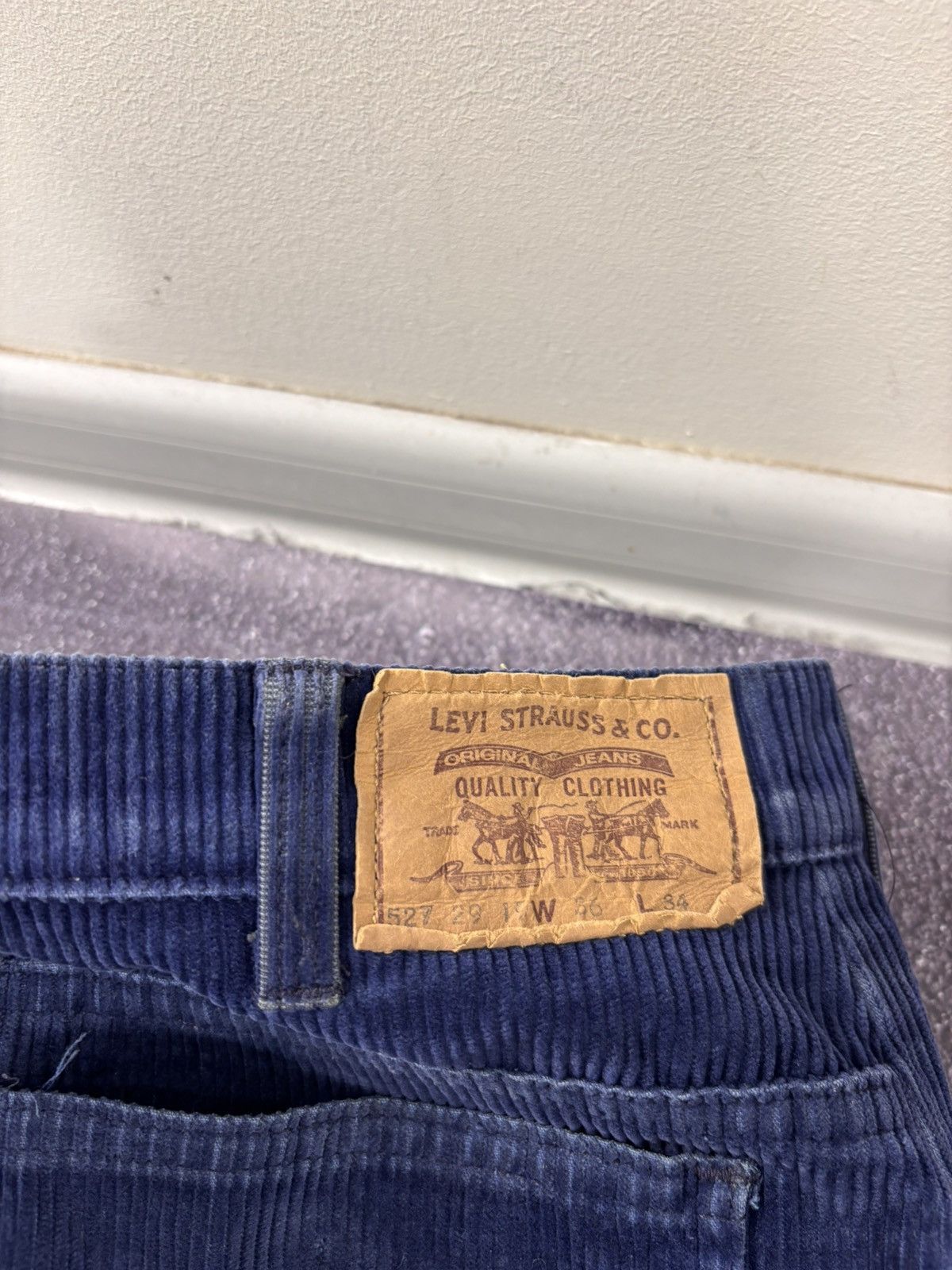 Levi's Vintage 1970s Levi’s 527 Navy Blue Corduroy Pants Size US 36 / EU 52 - 17 Thumbnail