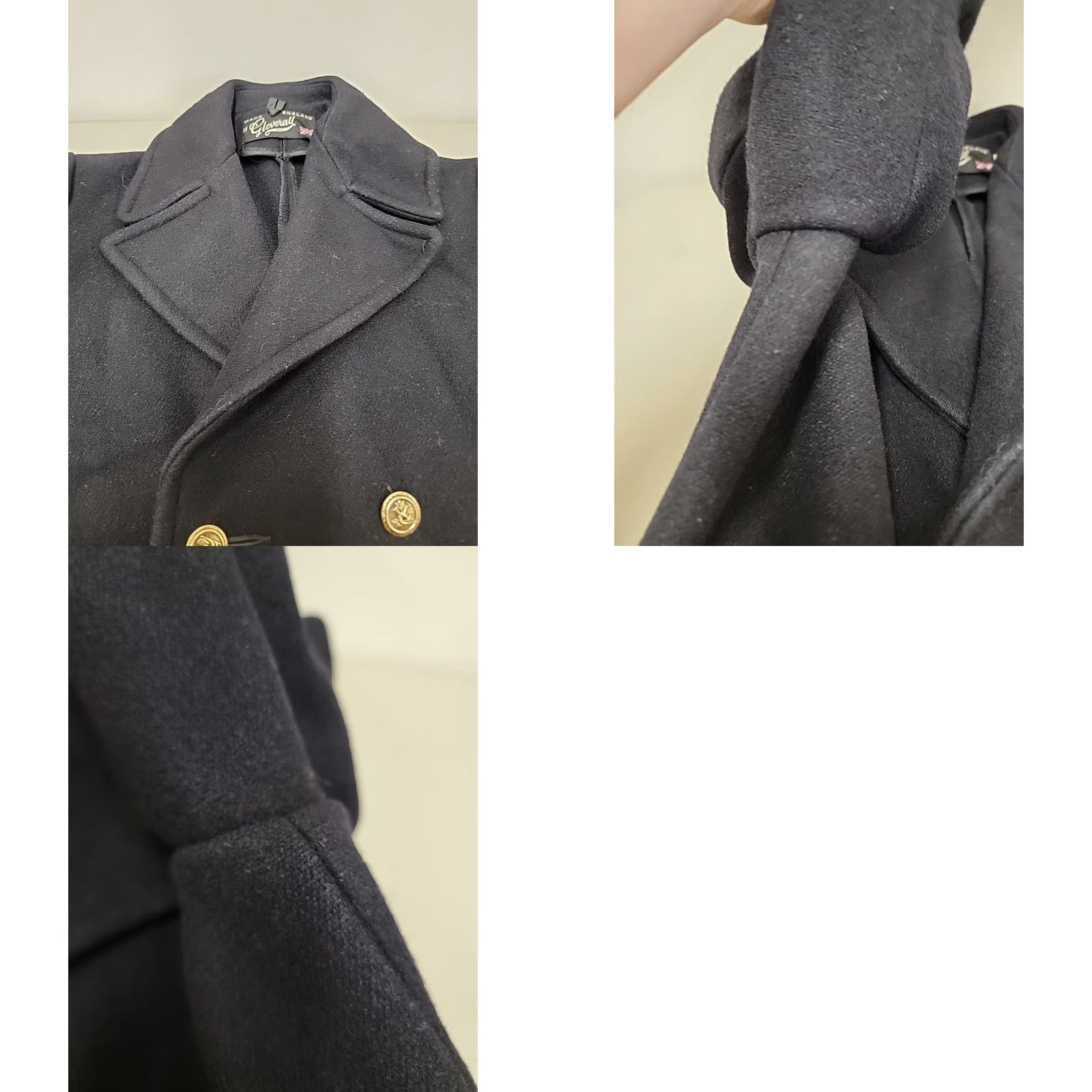 Gloverall VINTAGE Gloverall Peacoat Mens Coat 36 Black Wool Cotton Rayon M Made In England Mens Regular Size 36 Black Pea Coat Size US 36 / EU 52 - 8 Thumbnail