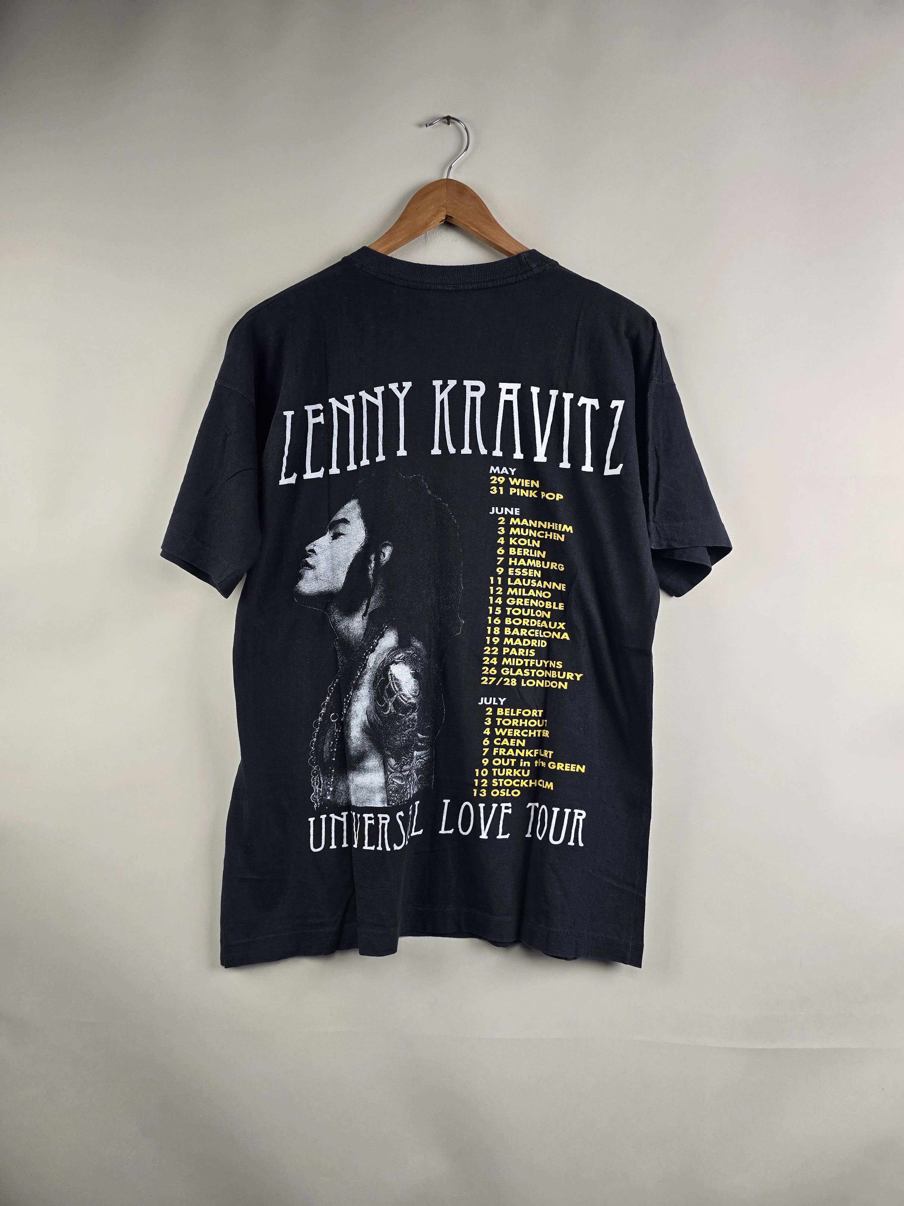 Band Tees × Vintage 90s Lenny Kravitz Universal Love Tour XL 21.5" 28" Size US XL / EU 56 / 4 - 5 Thumbnail