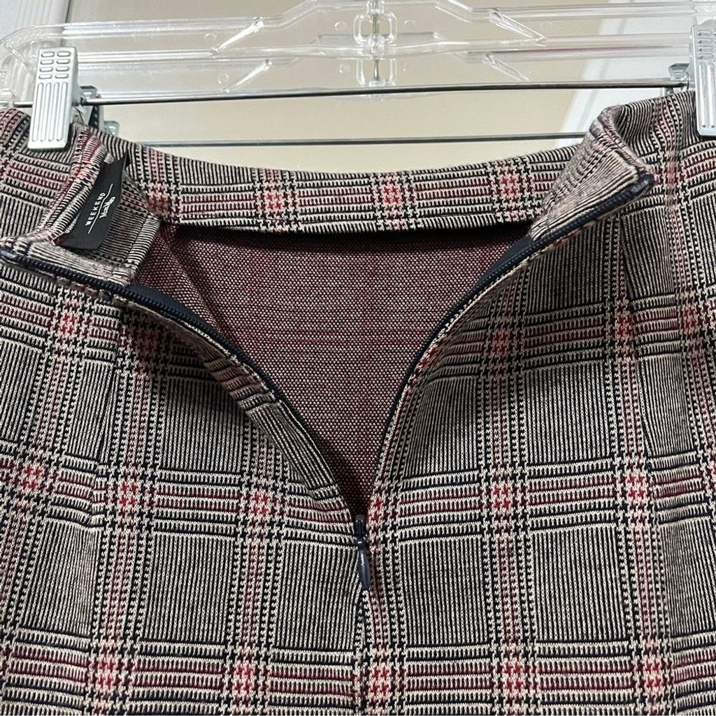 Weekend Max Mara Weekend MAX MARA Jersey Knit Plaid Comfy Midi Pencil Skirt Size 26" / US 2 / IT 38 - 3 Thumbnail