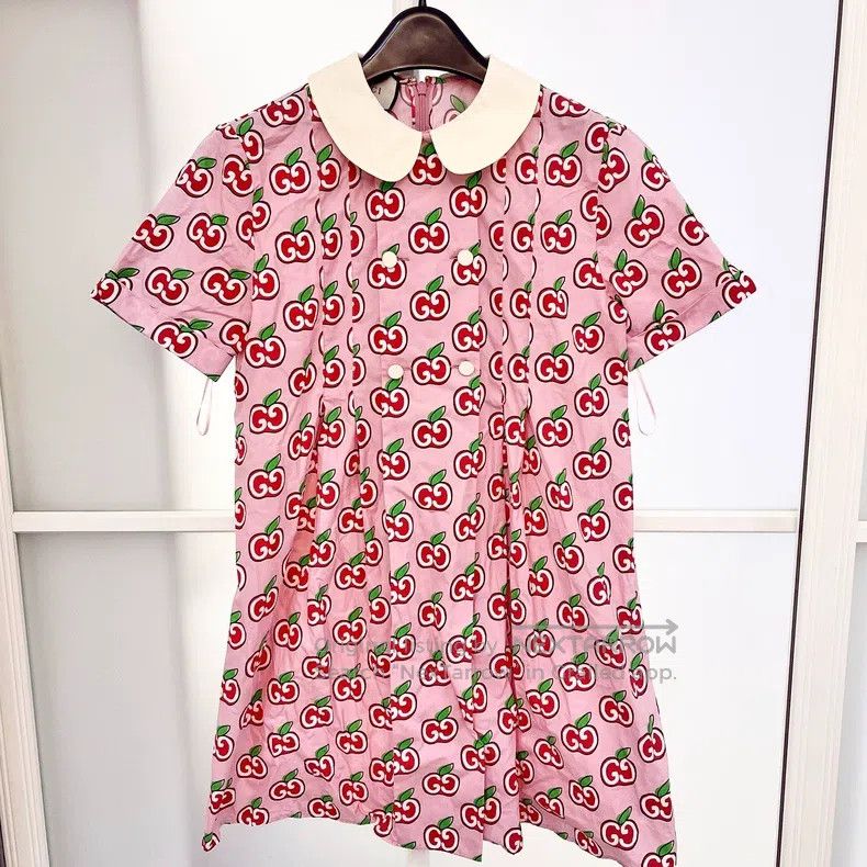 Gucci Gucci Valentine's Day limited pink full-print logo dress Size XS / US 0-2 / IT 36-38 - 1 Thumbnail