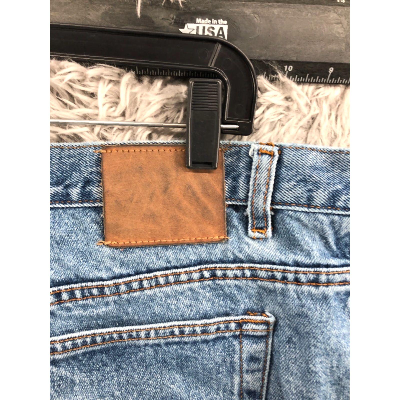 Vintage Member's Mark Jeans Solid Blue 42x30 Mens Mid Rise Regular Fit 5-Pocket Denim Cotton Blend Belt Loops Vintage? No. Size US 42 / EU 58 - 7 Thumbnail