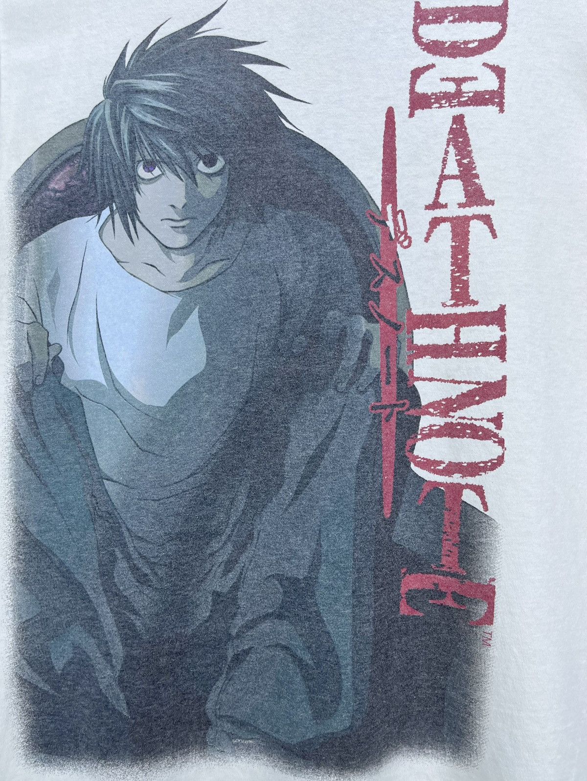 Anime Vintage Death Note Tee (L Lawliet) Over Print 🔥 Size US L / EU 52-54 / 3 - 1 Thumbnail