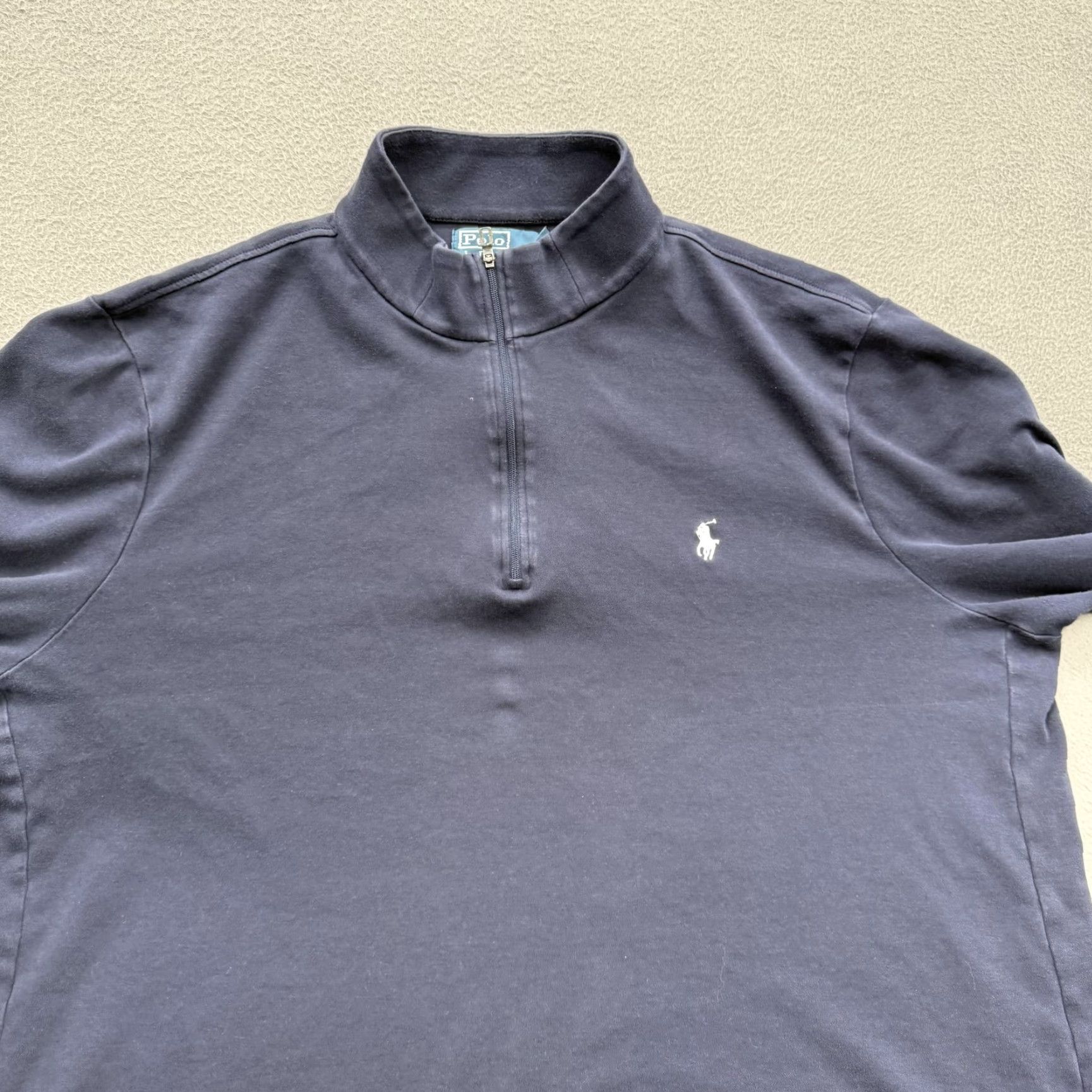 Polo Ralph Lauren Polo Ralph Lauren Sweatshirt Pullover 2XL Blue 1/4 Zip Mock Neck Embroidered Pony Mens Size US XXL / EU 58 / 5 - 8 Thumbnail