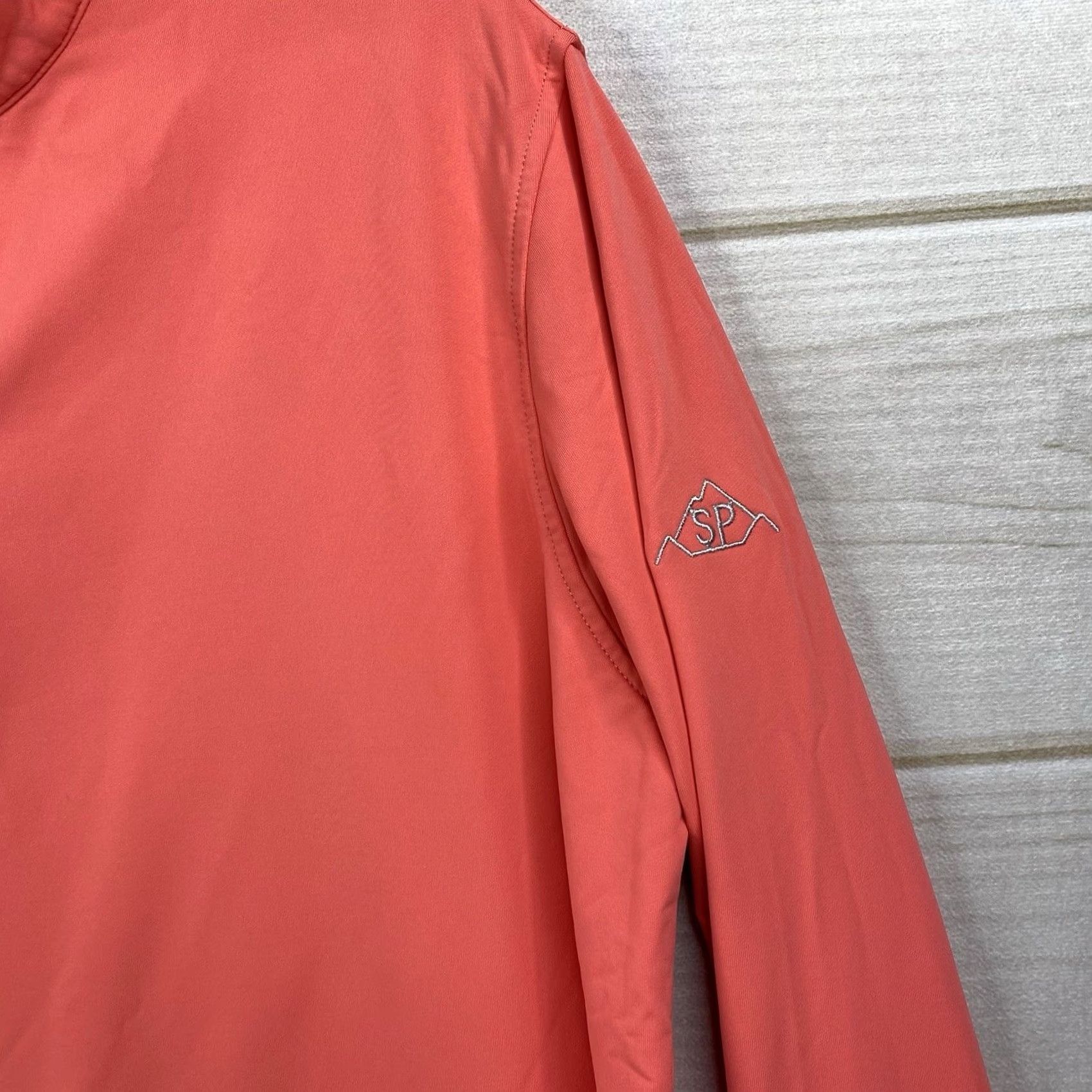 Peter Millar Peter Millar Crown Sport Pullover Mens M 1/4 Zip Coral Orange Breathable Lightweight Moisture Wicking Golf Performance Casual Hoodie (Adapt as needed) Size US M / EU 48-50 / 2 - 2 Thumbnail