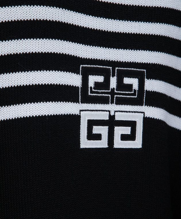 Givenchy o1w1db10325 V-Neck Cardigan in Black/White Size S / US 4 / IT 40 - 6 Thumbnail