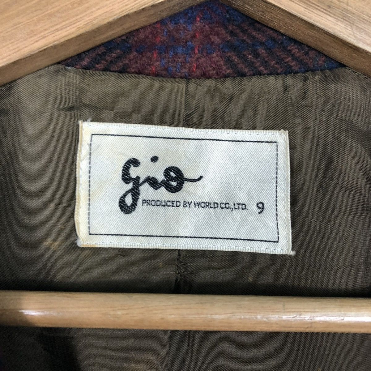 Japanese Brand 🔥VINTAGE WOOL BOMBER JACKET PARACHUTE DESIGN TARTAN GIO Size US M / EU 48-50 / 2 - 19 Thumbnail