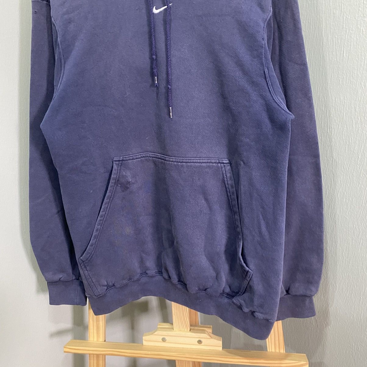 Nike VINTAGE RARE NIKE CENTER SWOOSH NAVY BLUE HOODIE Size US M / EU 48-50 / 2 - 4 Thumbnail
