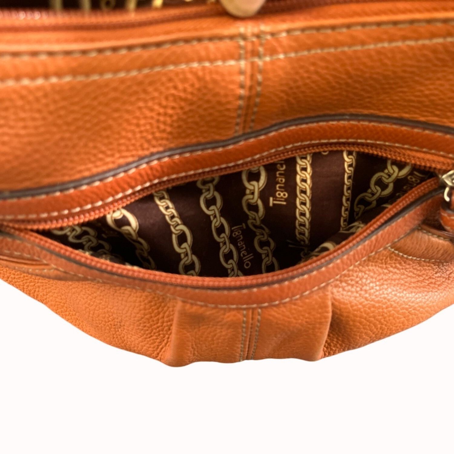 Other Tignanello Women's Orange Leather Purse/Shoulder Bag SKU 529 Size ONE SIZE - 4 Thumbnail