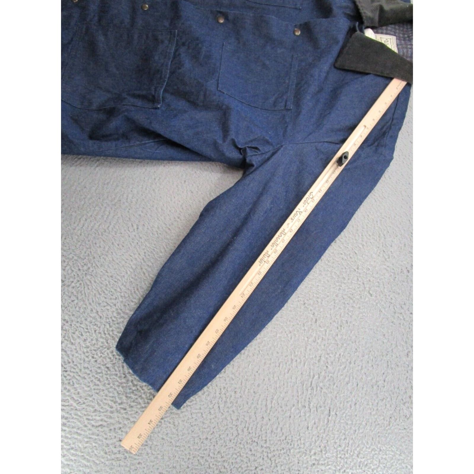 VINTAGE Walls Denim Jacket Chore Blanket Lined Size 3XL USA Made Snap Up Blue Men Jacket