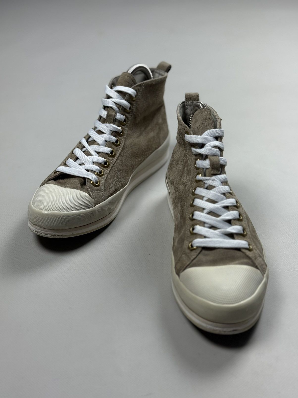 Car Shoe Car Shoe By Prada High Top Suede Lace Up Sneakers Shoes Size US 9 / IT 39 - 9 Thumbnail
