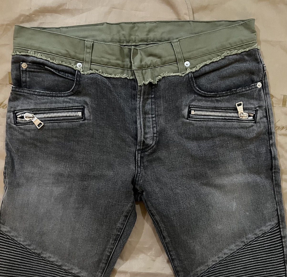 Balmain Balmain grey/green jeans size 33 Size US 33 - 6 Thumbnail