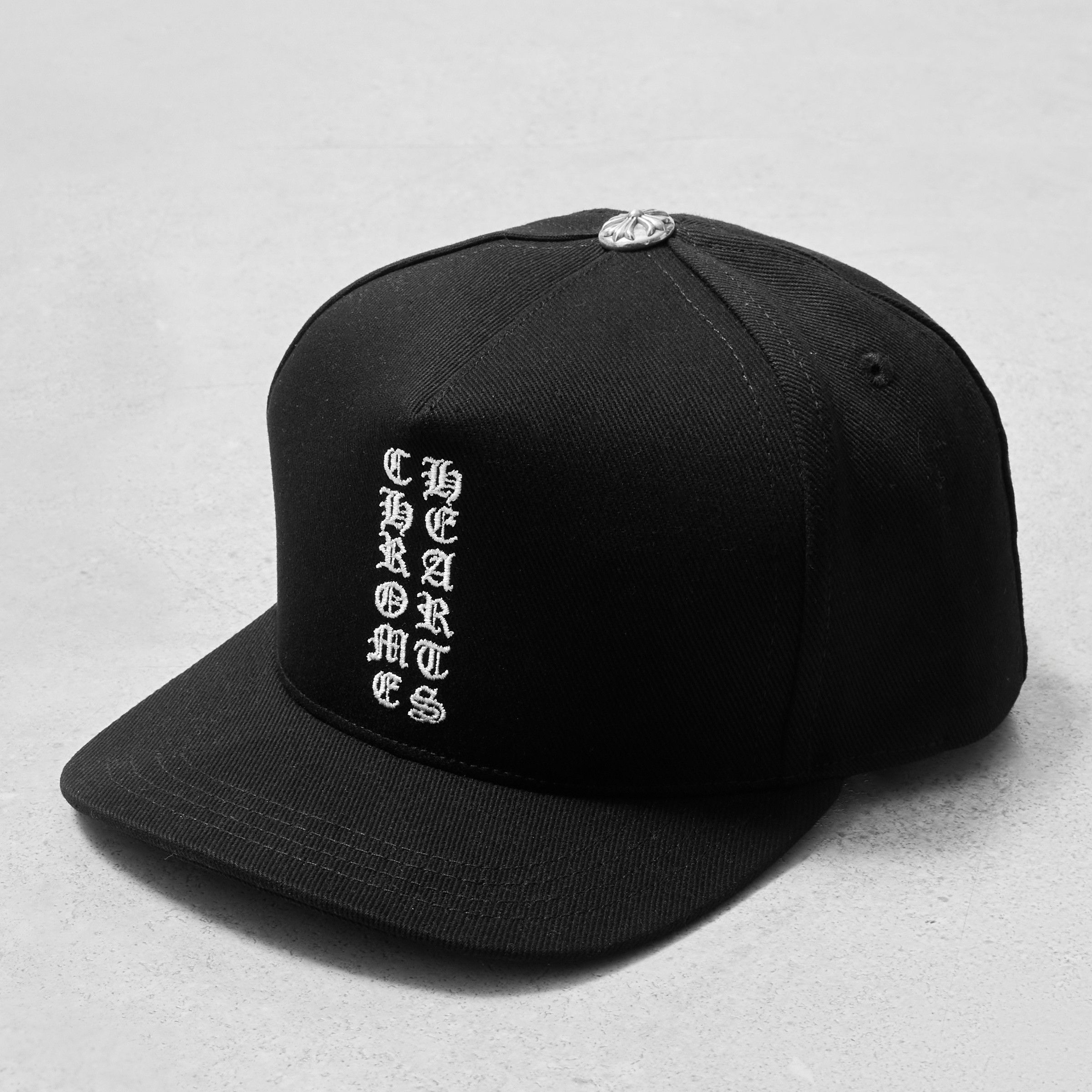 Chrome Hearts CHROME HEARTS Vertical Logo Hat Black Denim Size ONE SIZE - 3 Thumbnail