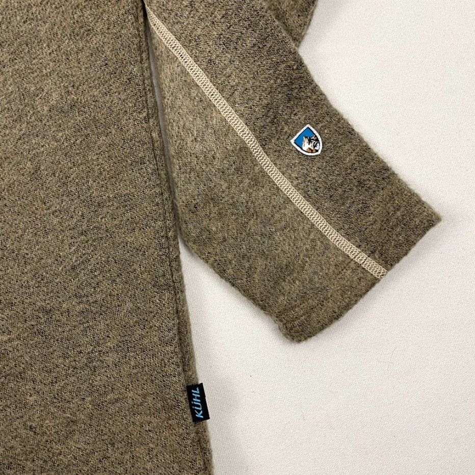 Vintage Kuhl Mens Sweater L Brown Alfpaca Pullover Quarter Zip Hiking Outdoor Mountain Size US L / EU 52-54 / 3 - 2 Thumbnail