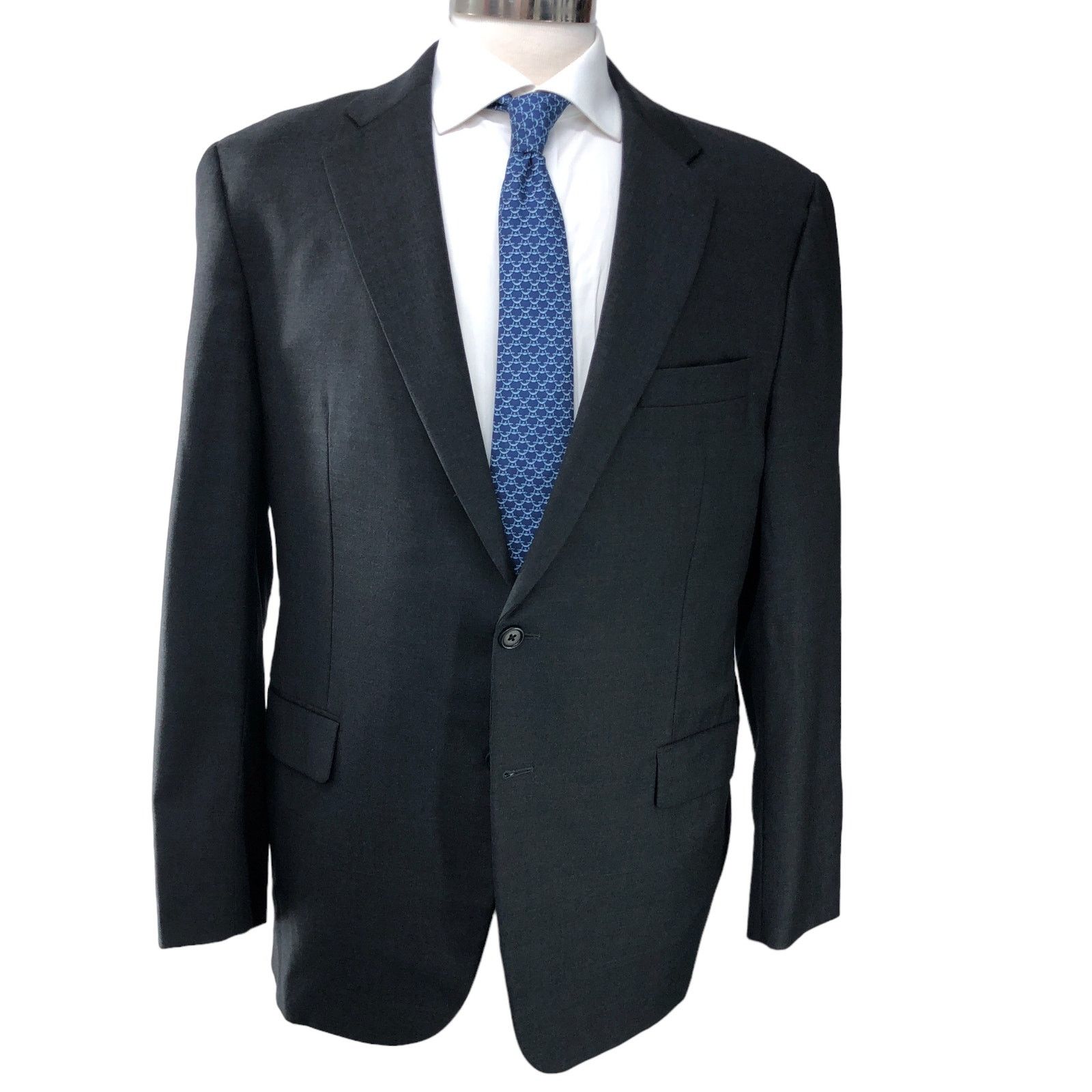 Hickey Freeman Hickey Freeman Mens 42R Sport Coat Legacy Fit Gray 2 Button Size 42R - 14 Thumbnail