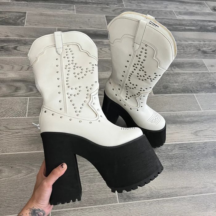 Dolls Kill Pure Bad Bitch Platform Cowboy Boots Grailed