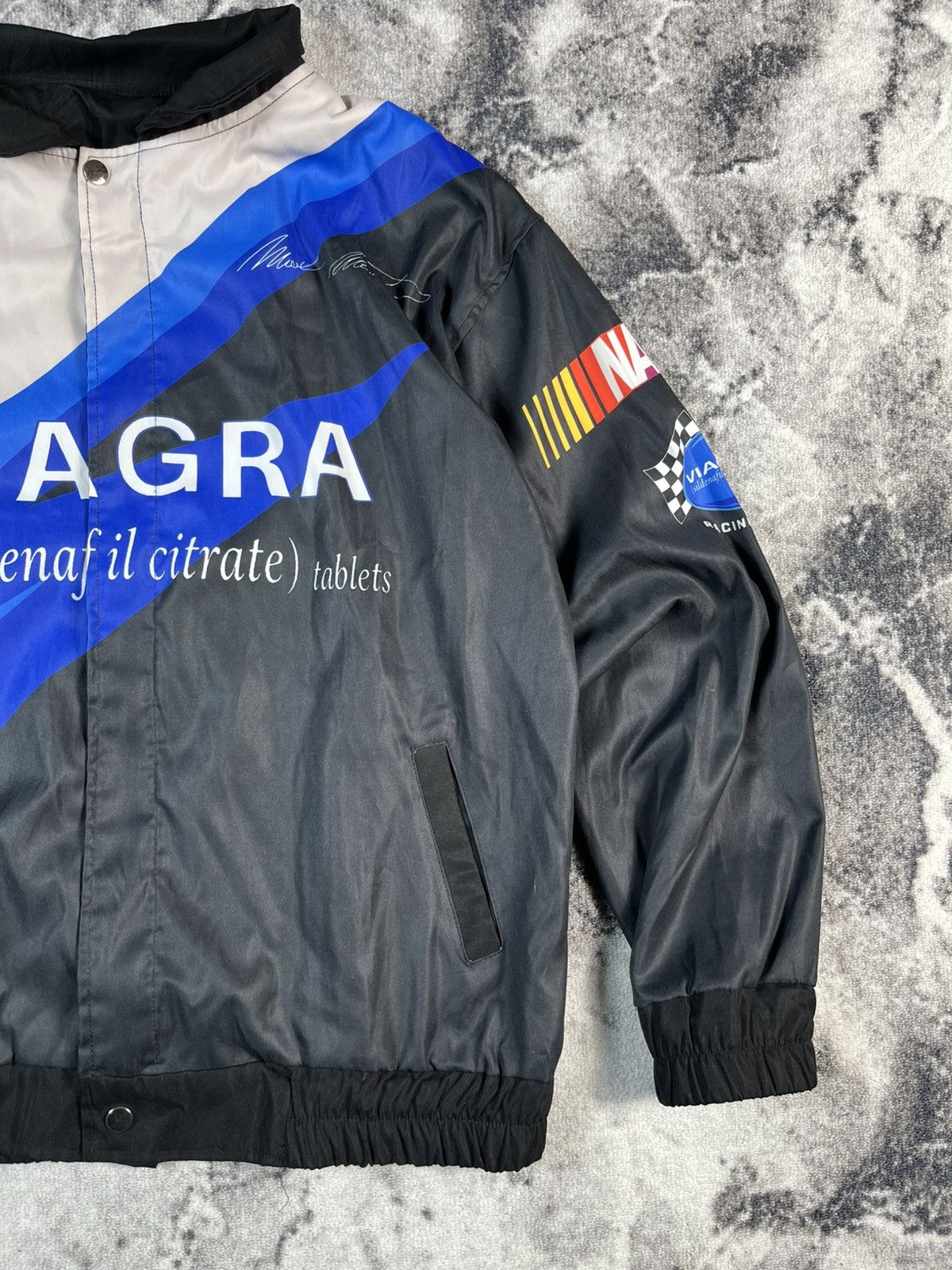 Vintage Vintage Viagra Racing Jacket Y2K NASCAR Style tag M Fits XL Size US XL / EU 56 / 4 - 3 Thumbnail