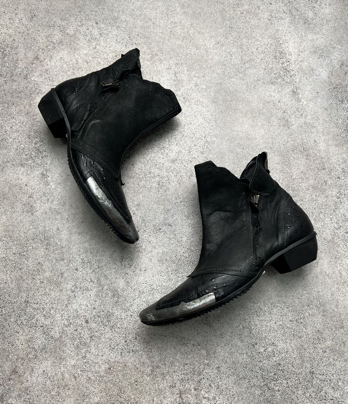 Other Vintage leather double zip Italian boots like as98 legacy Size US 9 / IT 39 - 1 Thumbnail