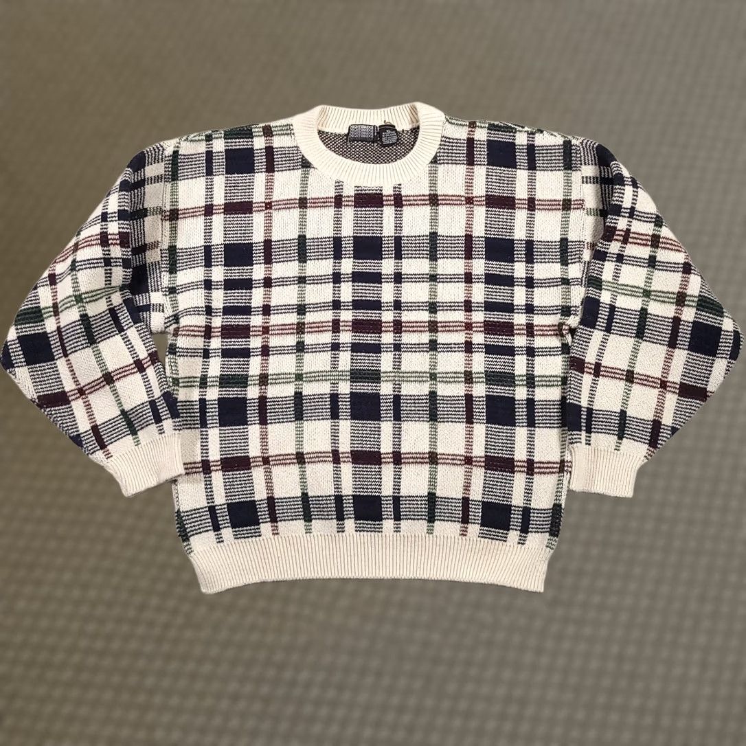Vintage VINTAGE Knightsbridge Sweater Mens XL Knit Grandpa Cosby Y2K Plaid Made In USA Mens Sweater Size US XL / EU 56 / 4 - 1 Thumbnail