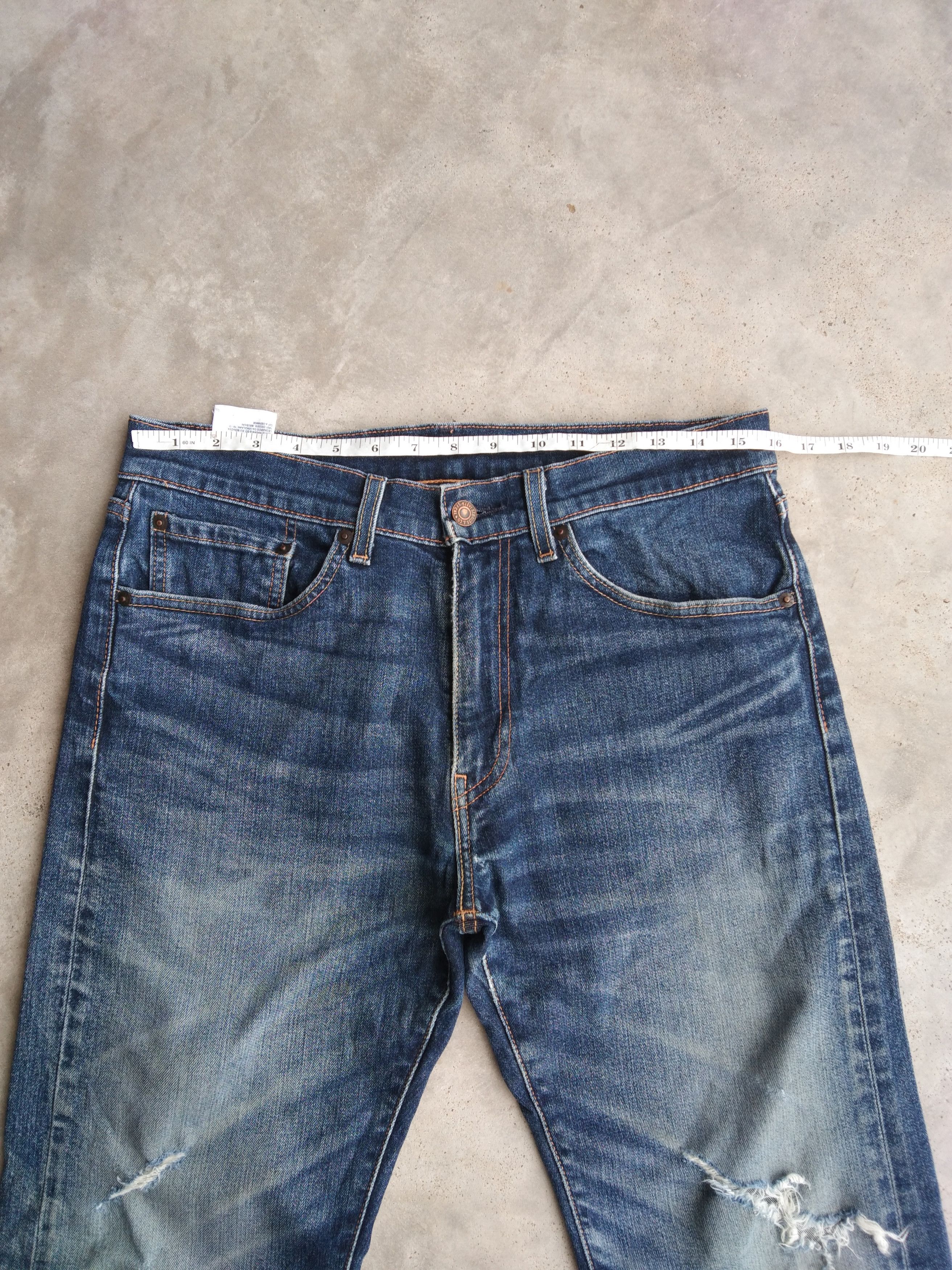 Levi's Vintage Levi's Jeans 505 Big E Distressed Denim 31x30 Size US 31 - 8 Thumbnail