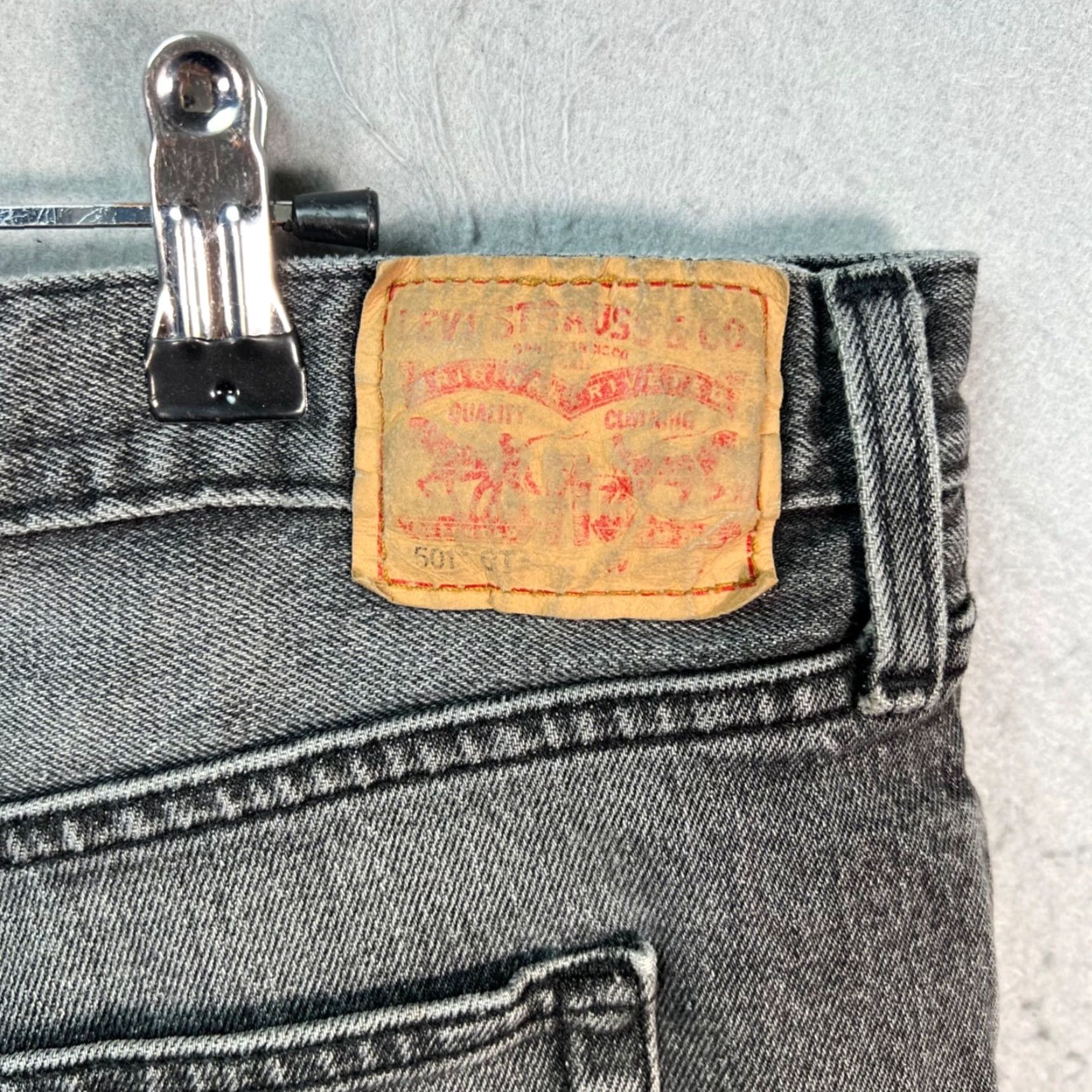 Levi's Levis 501 Levi's Jeans Denim Cotton Blend Grey Straight Fit 33x30 Regular Mens Waist 34 Inseam 30 Classic 5-Pocket Stretch Vintage: No Size US 33 - 3 Thumbnail