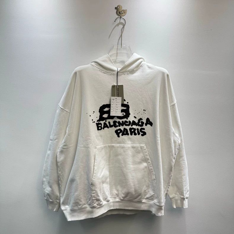 Balenciaga Balenciaga Double b splash-ink graffiti printed Logo hoode Size US S / EU 44-46 / 1 - 1 Thumbnail