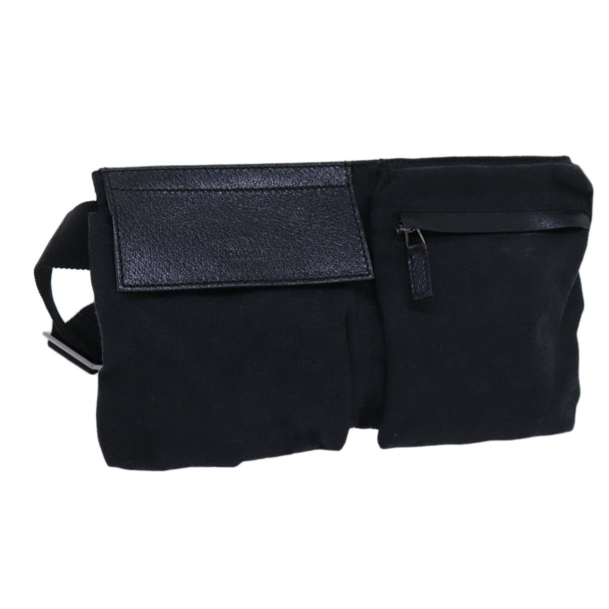 image of Gucci GG Canvas Waist Bag Black 28566 Auth 70800, Women's