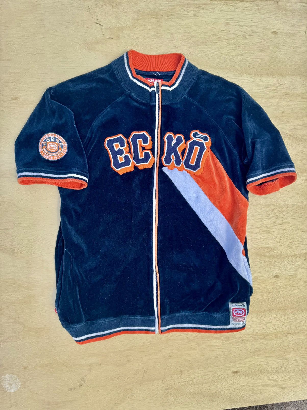 Ecko Unltd. × Rap Tees × Vintage Vintage Eckō 2000’s Velour Y2K Rap Hip Hop Zip Jersey Size US L / EU 52-54 / 3 - 2 Thumbnail