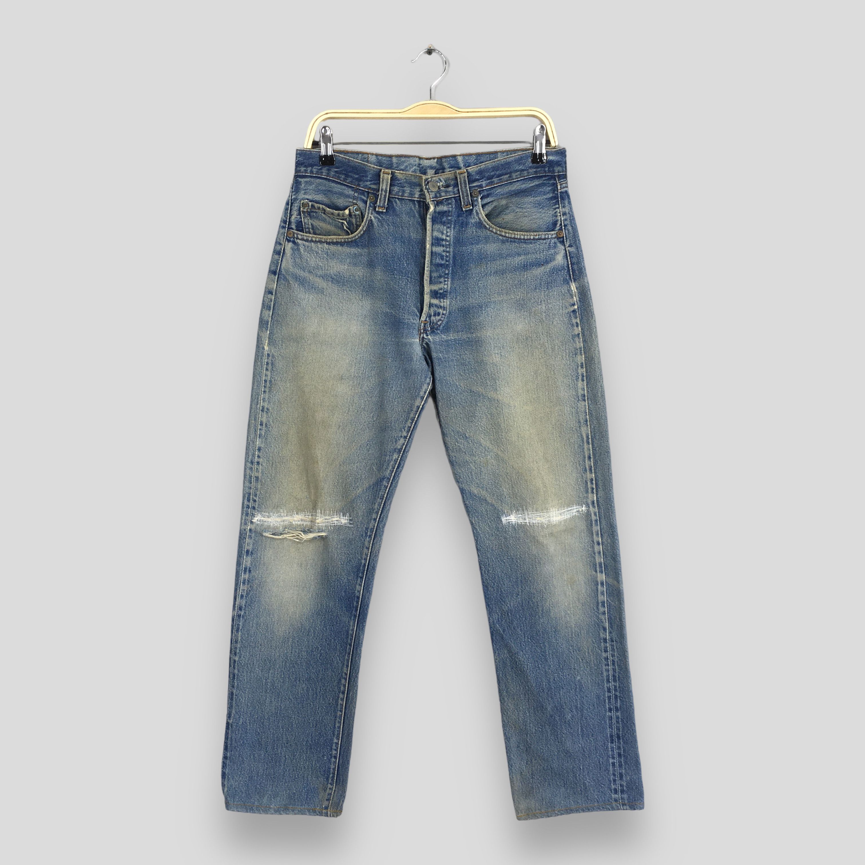 Levi's Size 31x28.5 Vintage 70s Levi's 501 Selvedge Jeans S1254 Size US 31 - 1 Thumbnail