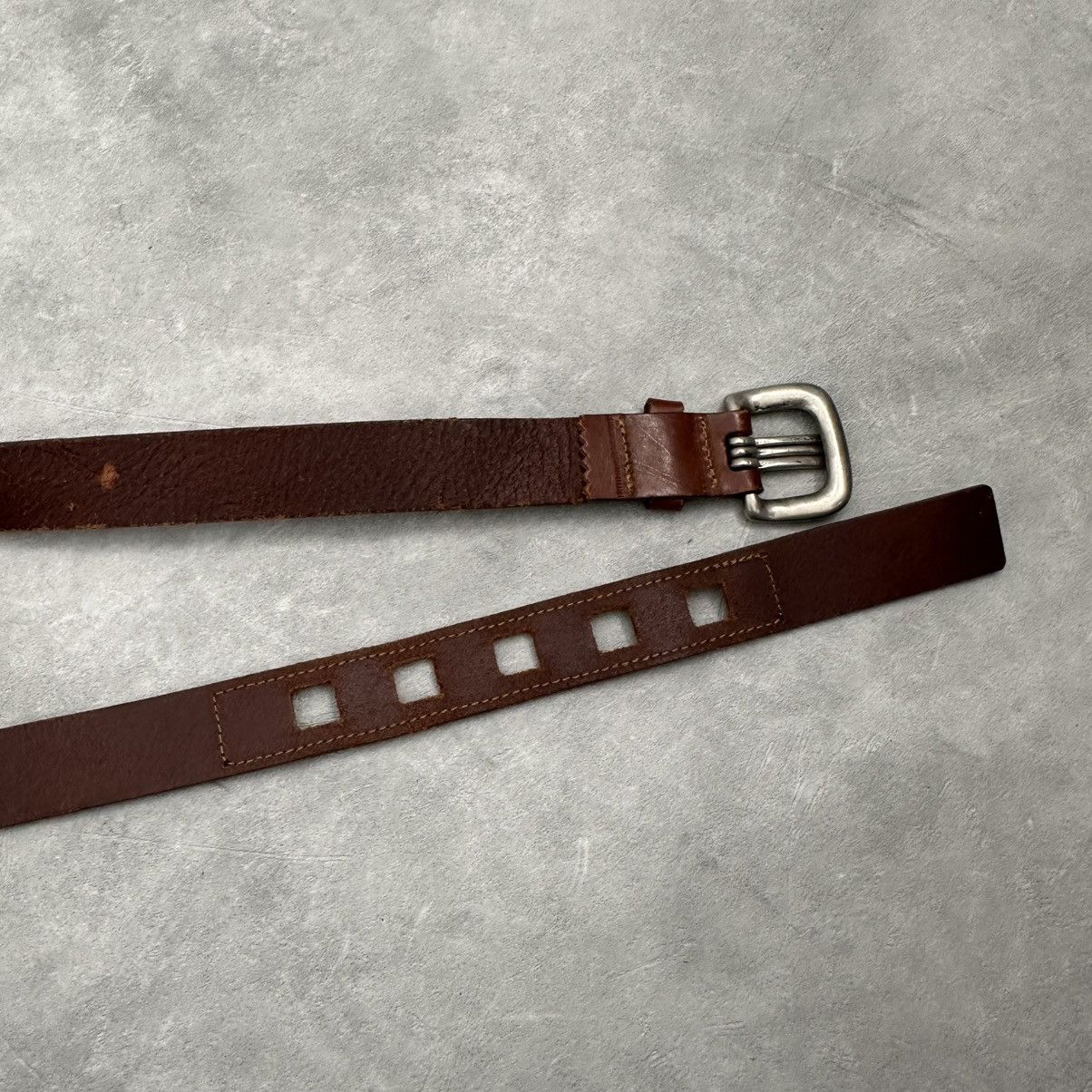 Vintage Vintage casual leather belt Size ONE SIZE - 3 Thumbnail