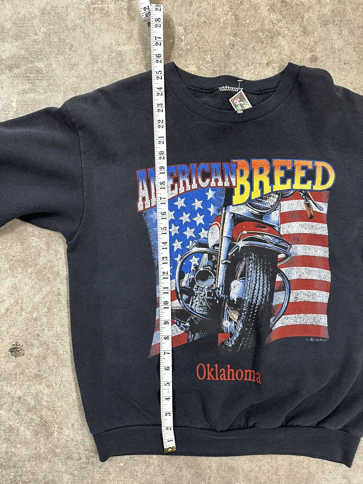 Vintage Vintage 90s American Breed Oklahoma Biker Sweatshirt Size US S / EU 44-46 / 1 - 9 Thumbnail