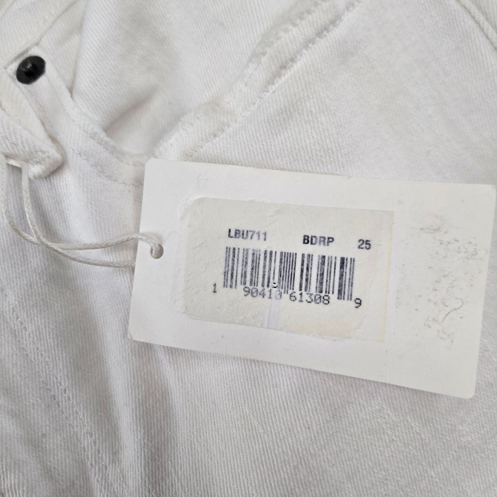 Frame FRAME Le Beau Boyfriend Jeans White Distressed Size 25 Size 25" / US 0 / IT 36 - 8 Thumbnail
