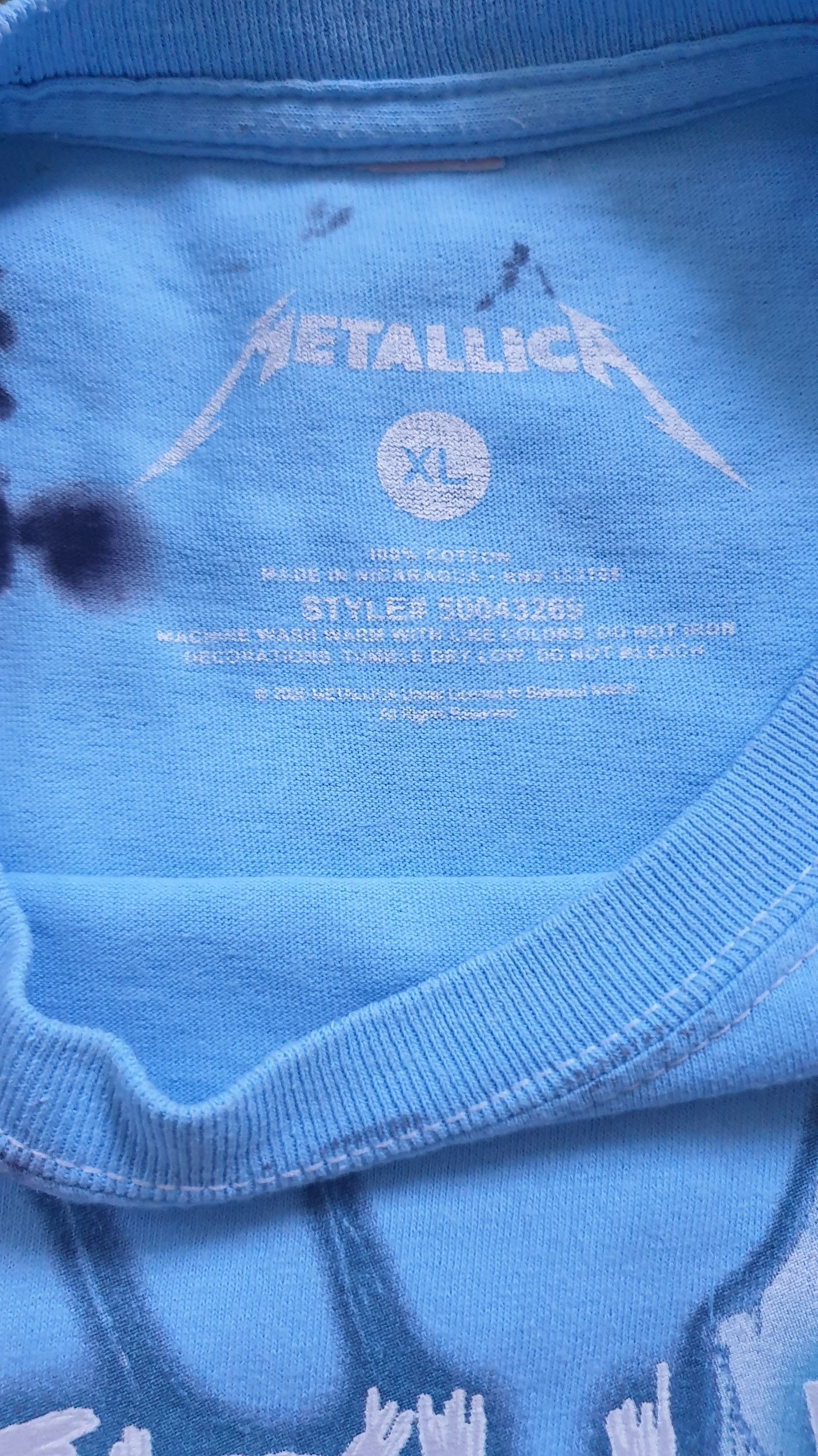Band Tees × Metallica METALLICA - Frozen Skull Tie Dye Size US XL / EU 56 / 4 - 4 Thumbnail