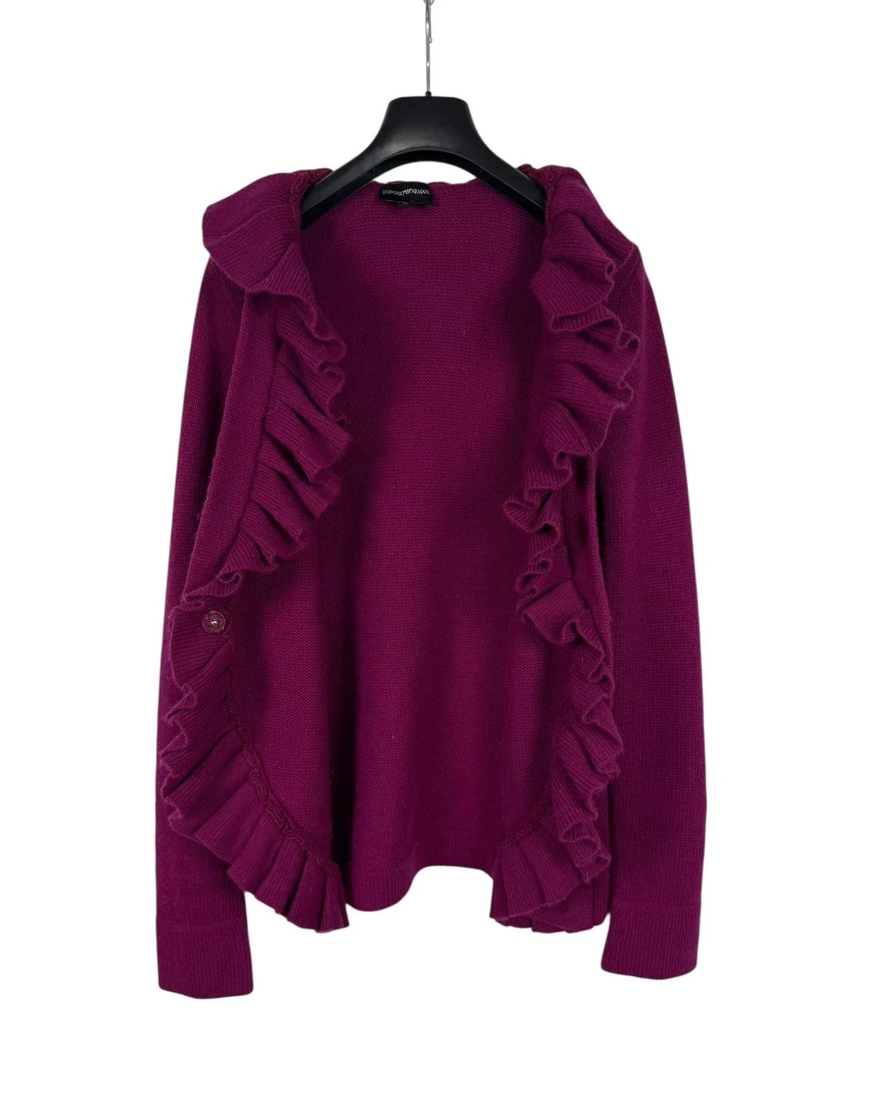 Emporio Armani Emporio Armani Ruffle Cardigan Wool Viscose size 46 Size L / US 10 / IT 46 - 11 Thumbnail