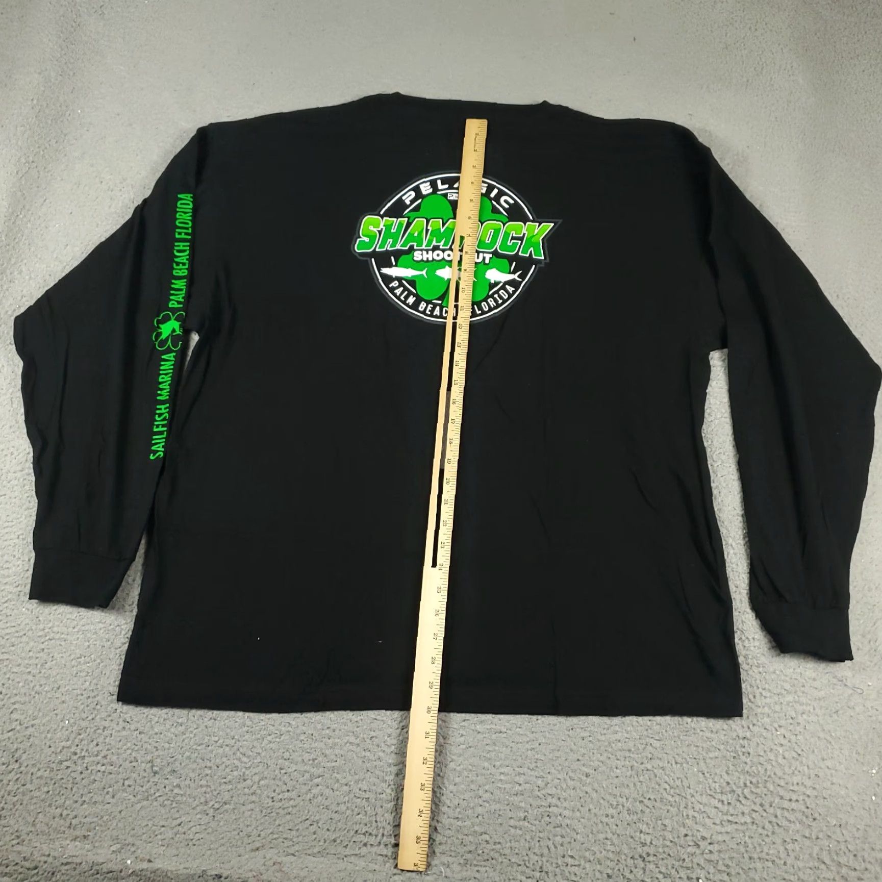 Vintage Pelagic T Shirt Mens 2XL Black Palm Beach Shamrock Graphic Long Sleeve Shirt Mens 2XL Black Palm Beach Shamrock Graphic Made with Cotton Size US XXL / EU 58 / 5 - 5 Thumbnail