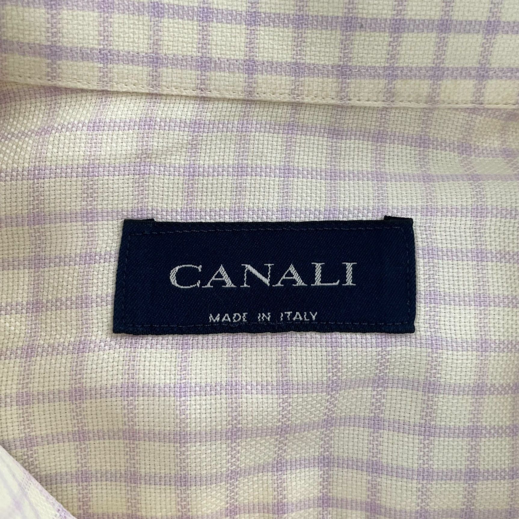 Canali VINTAGE Canali Shirt Adult 15.75/40 Yellow Lavender Check Button-Up Long Sleeve Mens Size US L / EU 52-54 / 3 - 6 Thumbnail