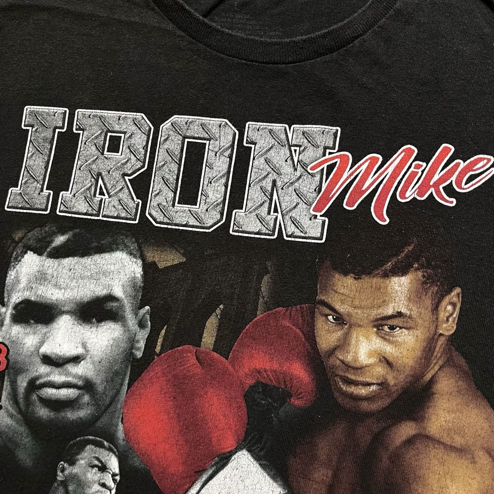Vintage Mike Tyson Shirt Mens Large Vintage Graphic Print Tee Short Sleeve Retro 90s Boxing Black Cotton T-Shirt Mens Size US L / EU 52-54 / 3 - 4 Thumbnail