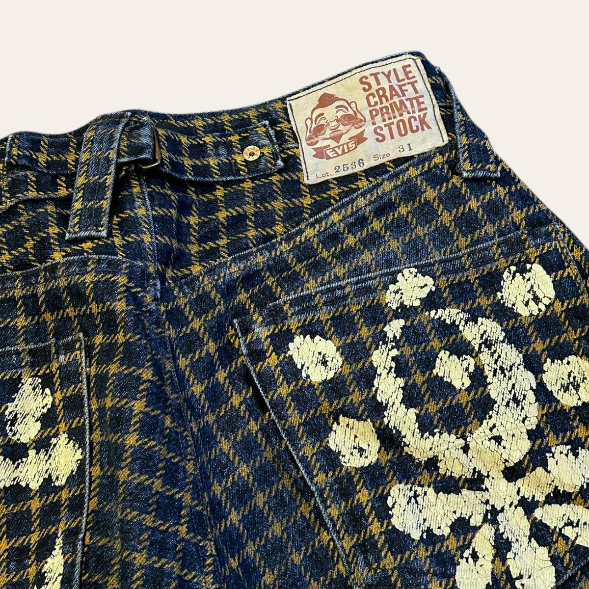 Evisu Vintage Evisu Private Stock Check Jeans Size US 31 - 7 Thumbnail