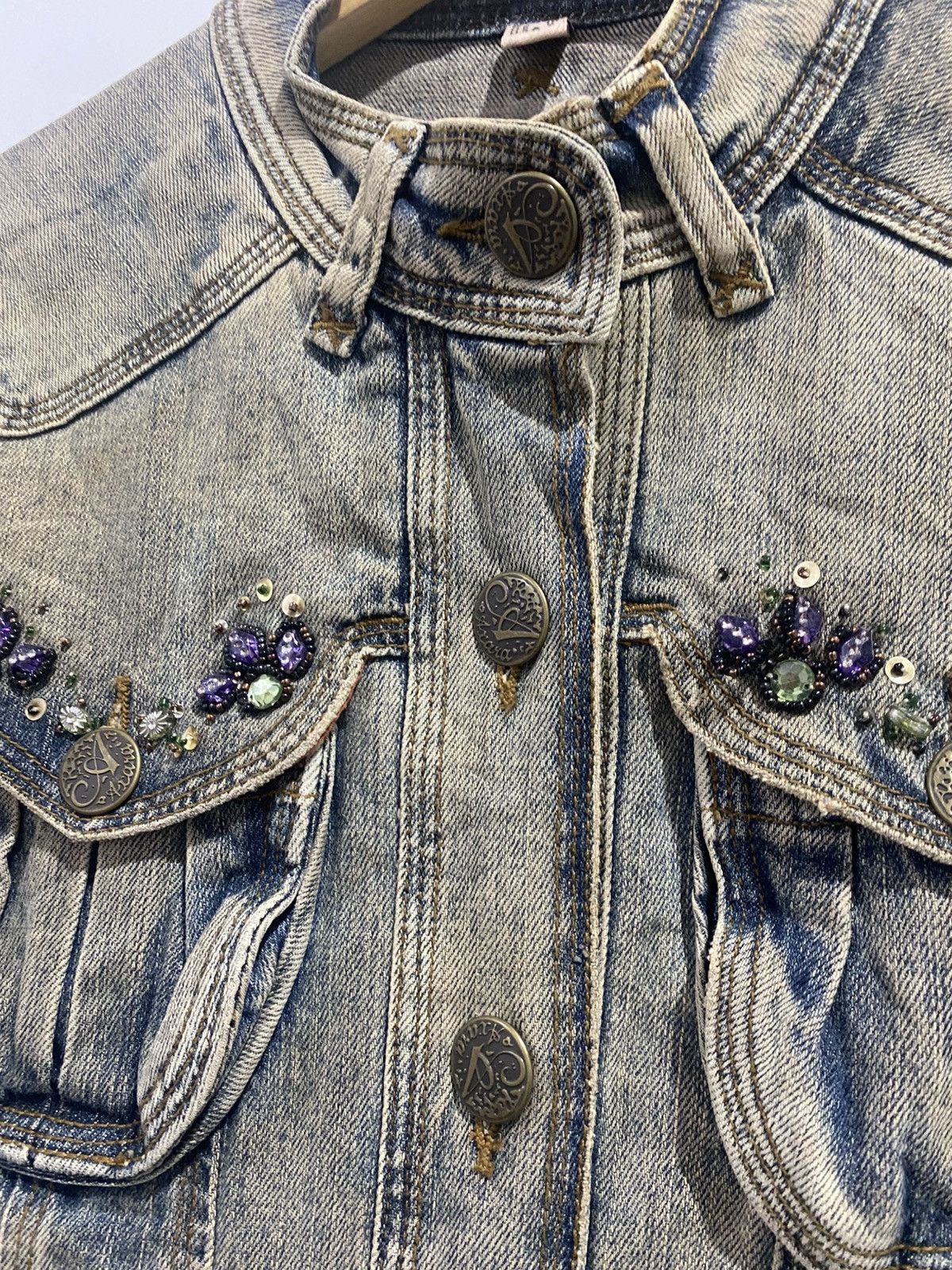 If Six Was Nine Japanese axara denim jacket vkei y2k grunge ppfm tornadomart Size S / US 4 / IT 40 - 3 Thumbnail